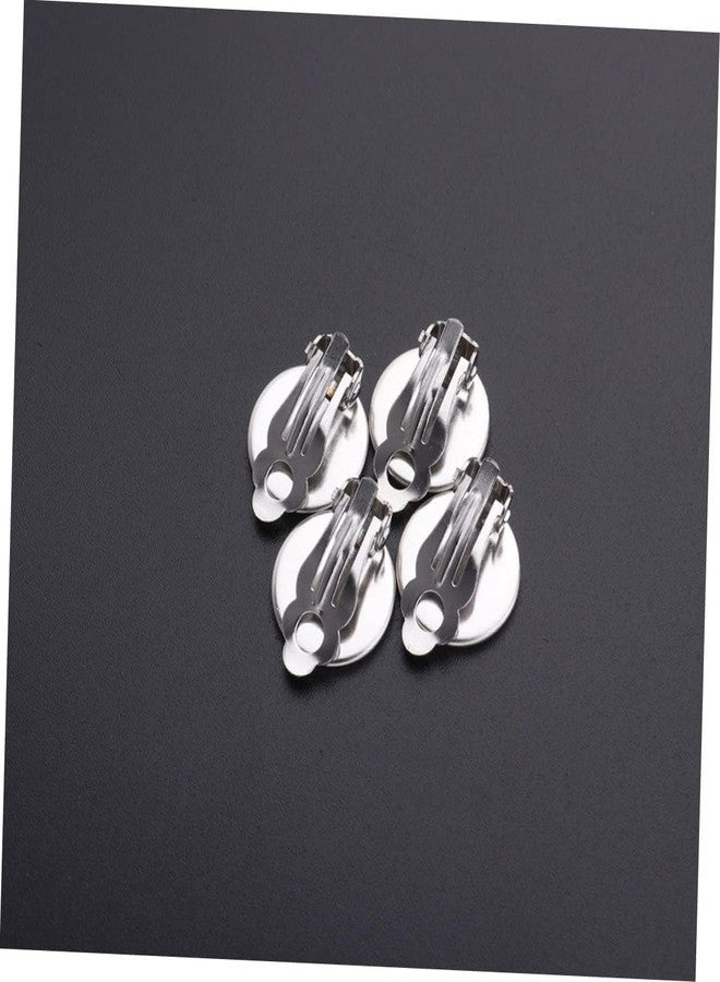 Neobaby 100Pcs Round Flat Back Clip-On Earring Bases - Earring Findings for Non-Pierced Ears, DIY Jewelry Making Kit - Image 3